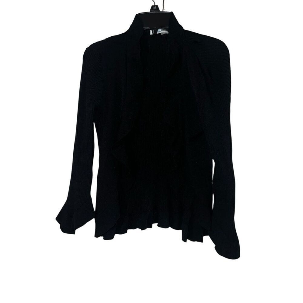 Diane von furstenberg  cardigan Minimalist sz s Ruffle Dark Academia Emo